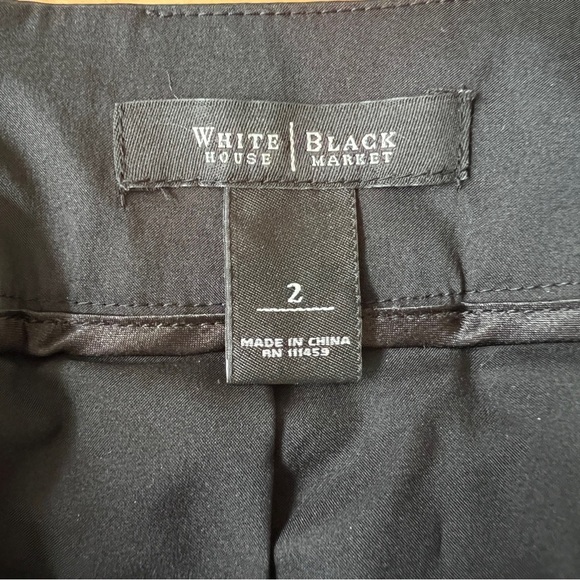 SOLD WHBM WHITE HOUSE BLACK MARKET PLEATED SKIRT 2 BACK ZIP PREPPY DK ACADEMIA - Picture 10 of 11